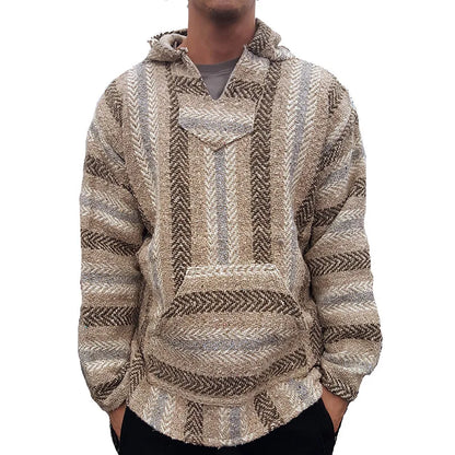 Vireous Classic Stripe Teenager Thick Knitted Hoodie
