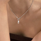 Simply Silver-Plated Pearl Drop Necklace, Classic