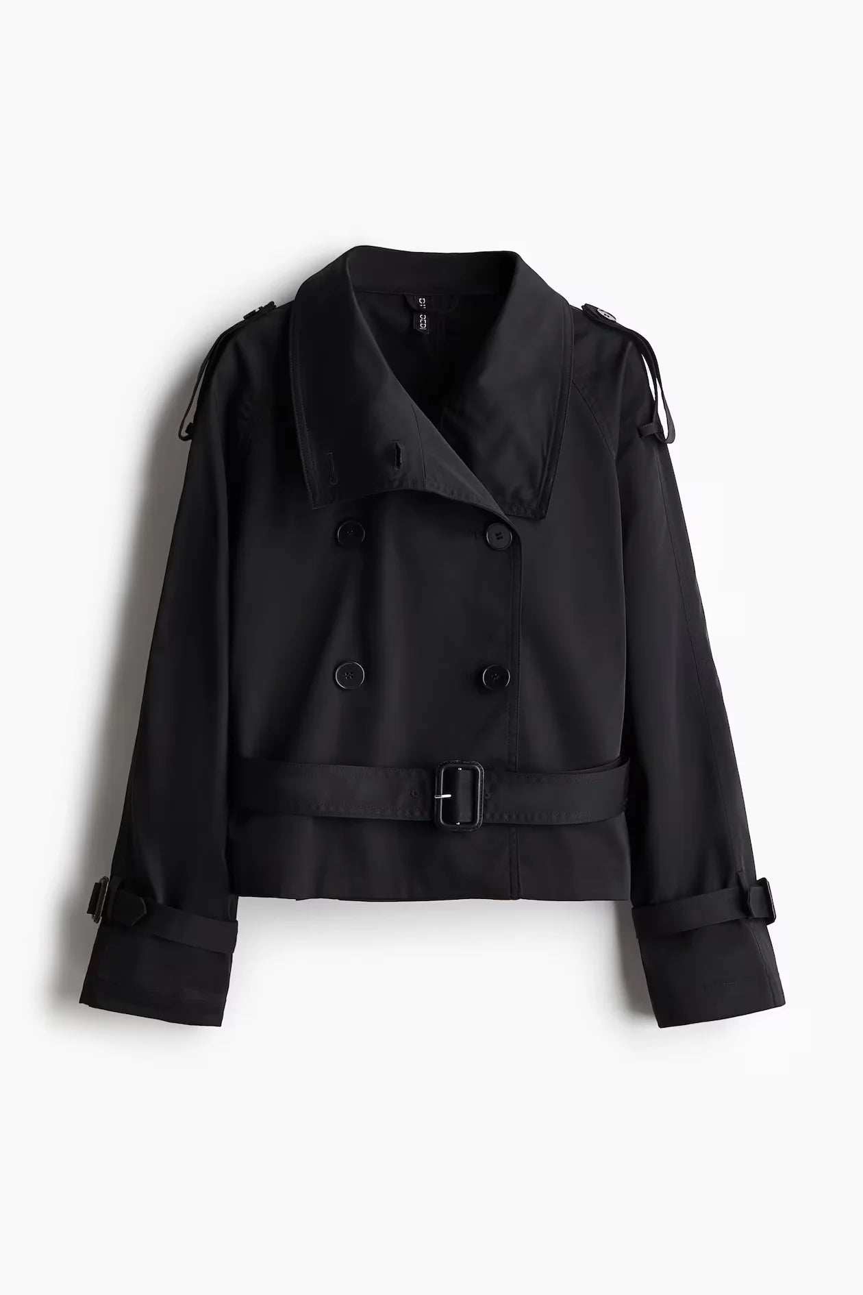 Vireous Women's Short Jacket Belted Trench Coat