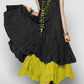 Vireous Women's Casual Sleeveless Fake-Two-Piece Wild Gathered Dress