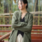 Fashion Cotton Linen Women's Stand Collar Jacket, Multi Colours