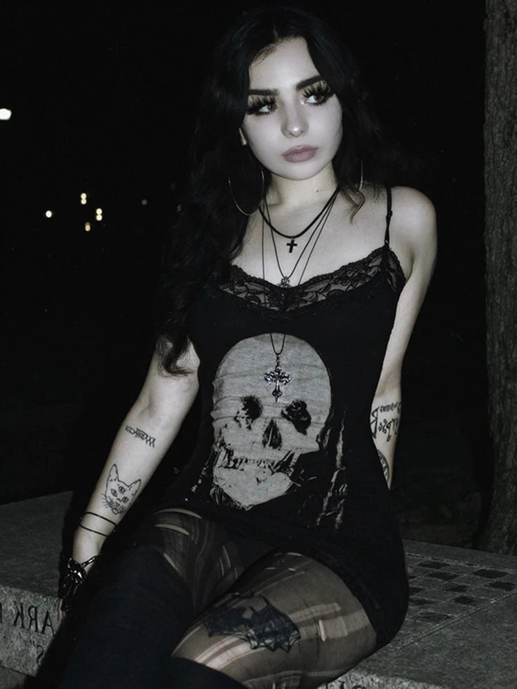 AltGoth Cyber Punk Goth Mini Dress in Black