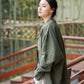 Fashion Cotton Linen Women's Stand Collar Jacket, Multi Colours