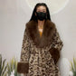 Women's Luxury Faux Mink Fur Coat with Contrast Collar, Multi Colours