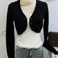 Vireous Cable-Knit Cropped Sweater, Multicolours