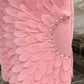 Loose Summer Glam Feather Short-Sleeve Women's Short Dress