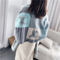 Extra-Large Cashmere Scarf, Equestrian-Print Blanket Wrap, Pashmina