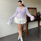 Vireous Elegant French Ruffle Flared-Sleeve Blouse, Plus Sizes