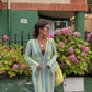 Vireous Crochet Colourful Women's Stripe Maxi Dress