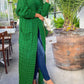 Vireous Very Long Cardigan, Women's Cable Knit Jacket, Multicolours