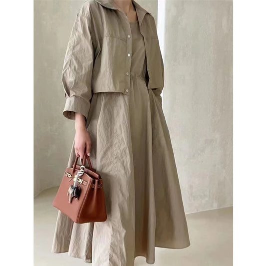 Two-Piece Women's Sleeveless Dress and  Matching Jacket Suit