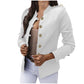 Vireous Women's Casual Slim Fit Military Style Jacket, Multi Colours