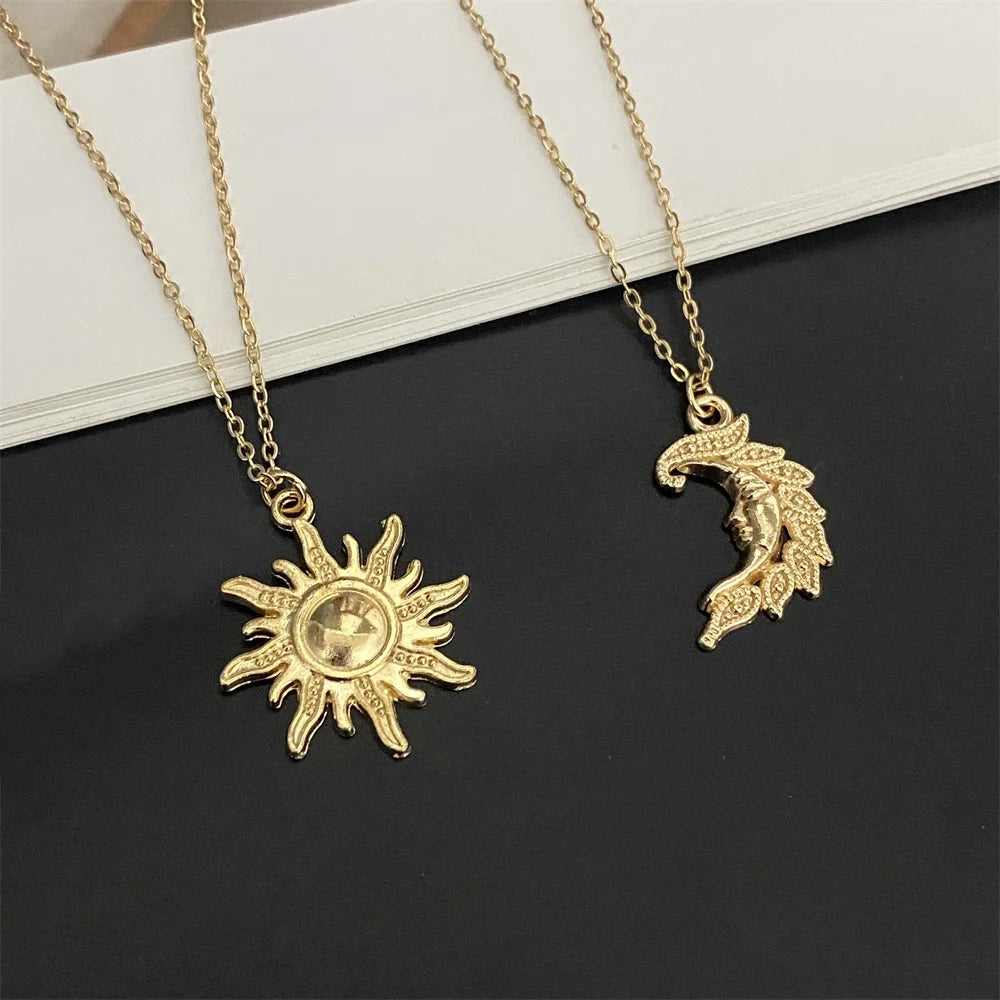 Moon Star Pendant Necklace, Multi Designs
