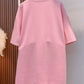 Loose Summer Glam Feather Short-Sleeve Women's Short Dress