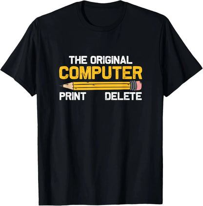 Funny Software Programmer T-Shirt, Science Tech Geek Pencil Graphic