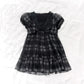 Dark Cross Classic Punk Emo Plaid Vintage Smock Top with Matching Skirt