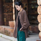 Fashion Cotton Linen Women's Stand Collar Jacket, Multi Colours
