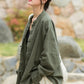 Fashion Cotton Linen Women's Stand Collar Jacket, Multi Colours