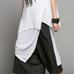 Vireous Women's Irregular Long Round-Neck Fashion Shirt, Plus Sizes