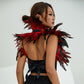 Women's Glam Natural Feather Cape