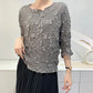 Miyake Embroidered Hand-Pleated Women's Round-Neck Top