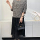 Miyake Embroidered Hand-Pleated Women's Round-Neck Top