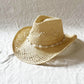 Women's Openwork Woven Cowboy Hat, Multicolours