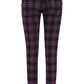 Banned Apparel Forever Yours Low-Rise Skinny Tartan Trousers in Purple