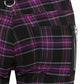 Banned Apparel Forever Yours Low-Rise Skinny Tartan Trousers in Purple