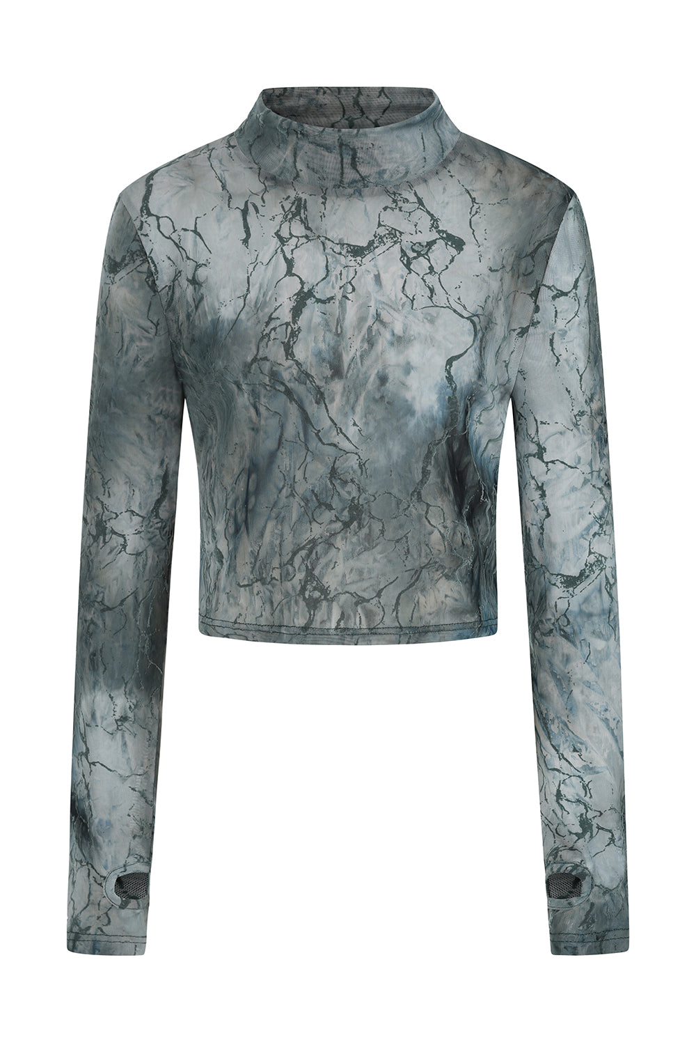 Banned Apparel Dysnomia Marble-Effect Crop Top