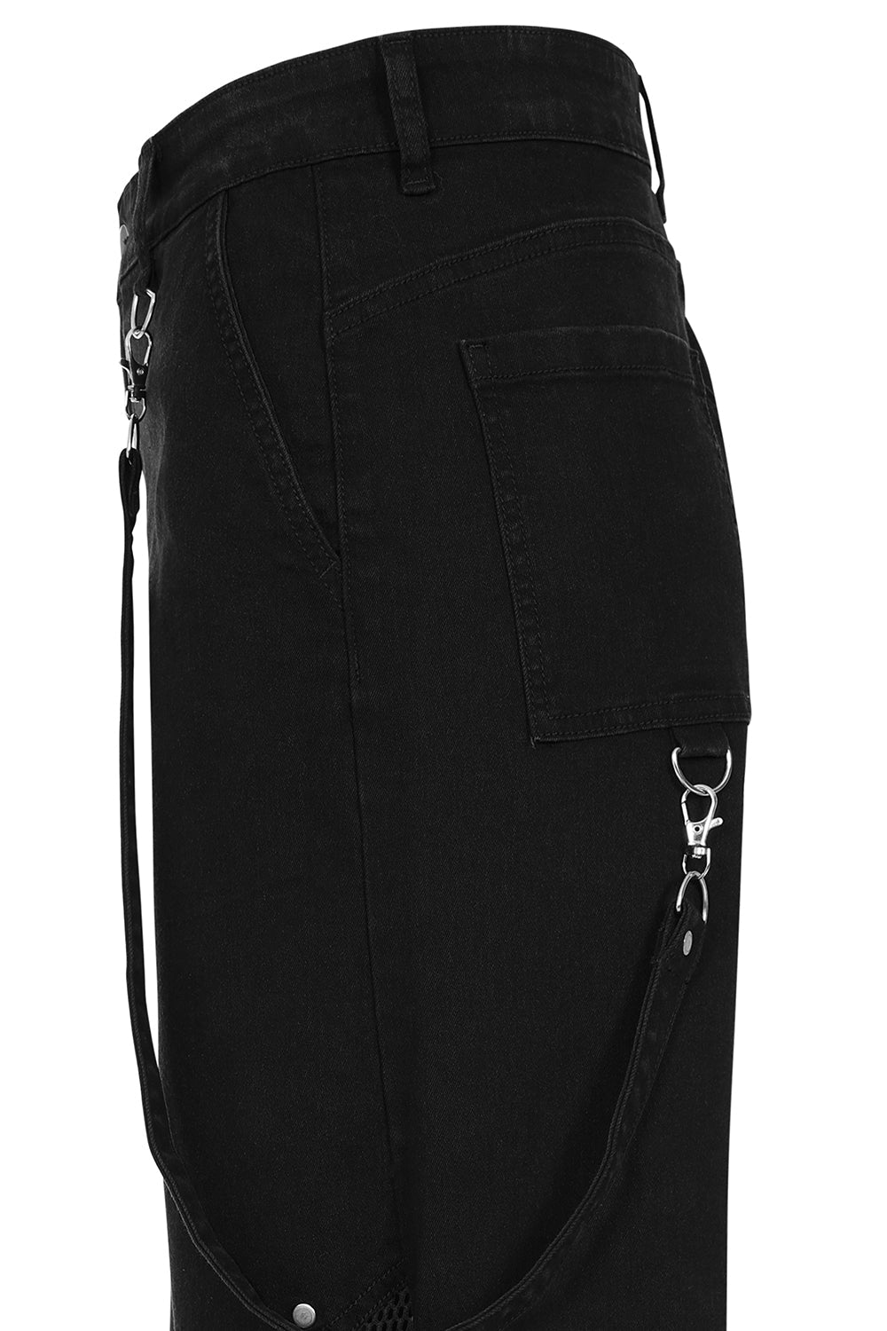 Banned Apparel Cinder Industrial Mesh-Panel Wide-Leg Trousers