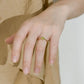 925 Sterling Silver Women's Fashion Ring with Green Peridot Solitaire