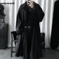 Mauroicardi Men's Long Black Oversized Trench Coat