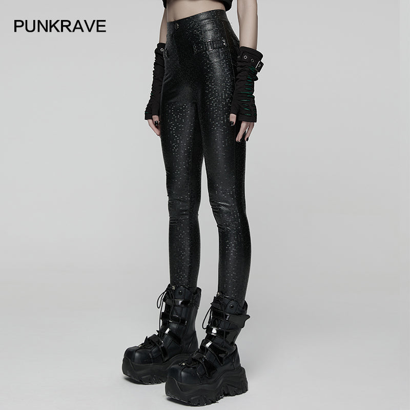 Punk Rave Ravenna Leggings in Black Prism Finish