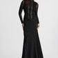Punk Rave Seraphine Spinal Lace Panel Maxi Dress In Black
