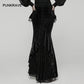 Punk Rave Goth Gorgeous Fishtail Skirt in Black