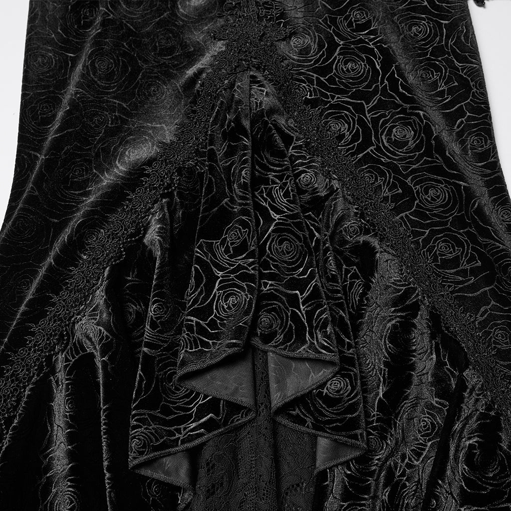 Punk Rave Goth Gorgeous Fishtail Skirt in Black