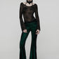 Punk Rave Lilith Gothic Spider Web Sheer Mesh T-Shirt