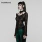 Punk Rave Lilith Gothic Spider Web Sheer Mesh T-Shirt