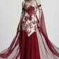Punk Rave Dark Night Women's Vampire Cloak in Red