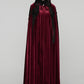 Punk Rave Seraphiel Gothic Velvet Cloak in Blood Red