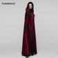 Punk Rave Seraphiel Gothic Velvet Cloak in Blood Red
