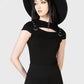 Killstar Xara Keyhole Strap Minimalist Gothic Top