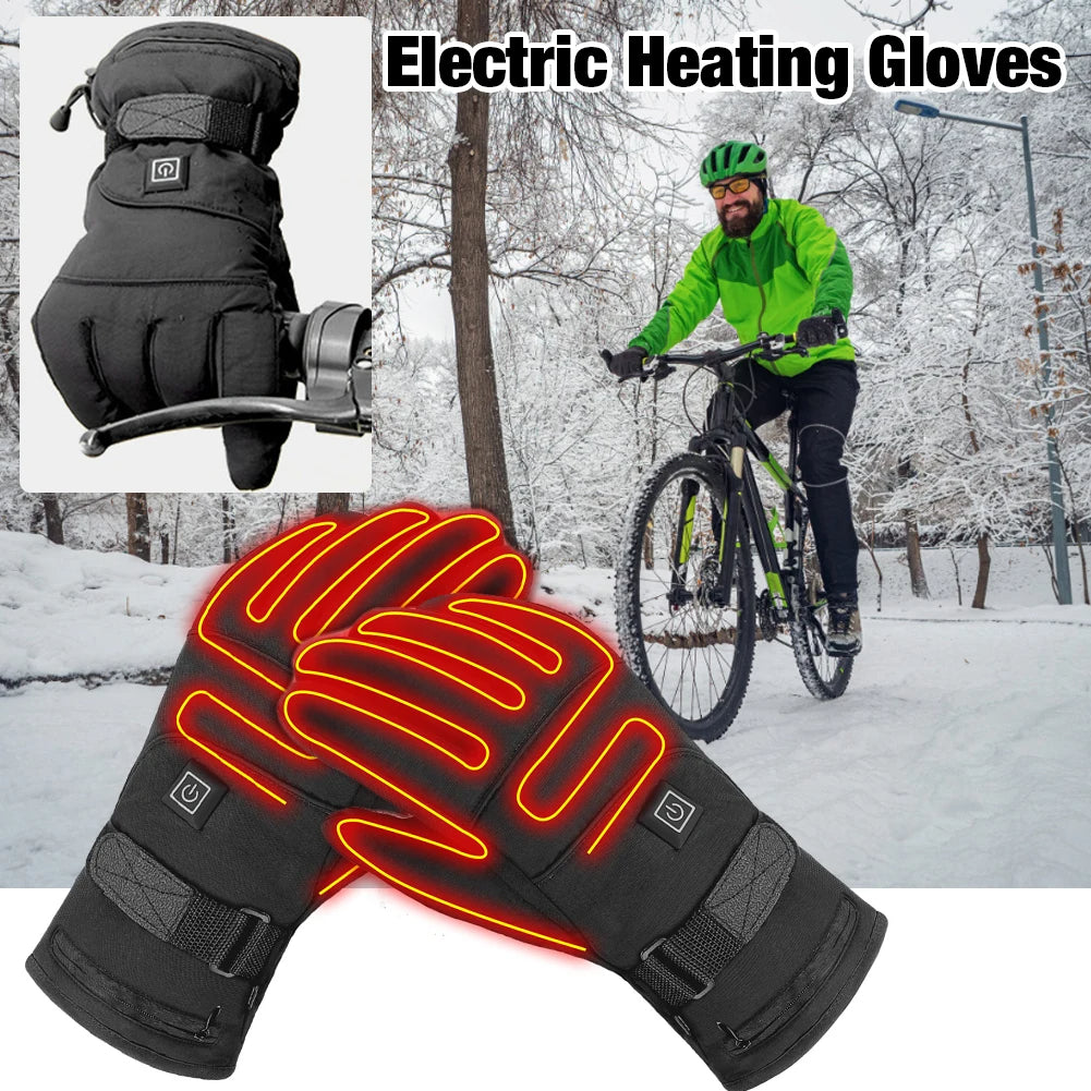 Rechargeable Heated Motorcycle Winter Touch Screen Gloves