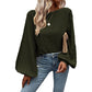 Vireous Textured Lantern Sleeve Women's Sweater