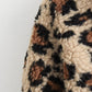 Vireous Leopard Print Women's Loose Lamb Wool Coat