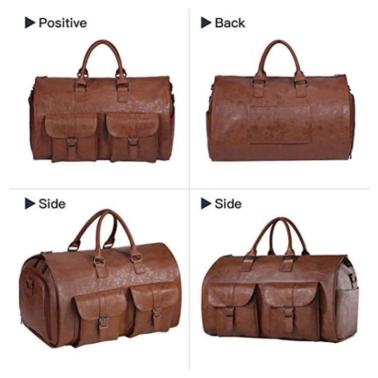 Convertible Travel Leather Carry-On Luggage Bag