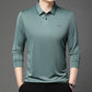 Men's Spring and Autumn Stretch Long-Sleeve Polo Collar Shirt