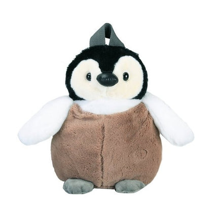 Cute Penguin Plush Bag Plush Shoulder Bag Animal Backpack Travel Handbag Gift