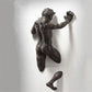 Resin Sculpture Mounted Through the Wall, Male Figure Sculpture